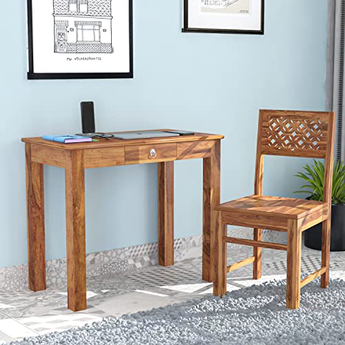 SH Furniture Solid Sheesham Wood Study Table with Chair
